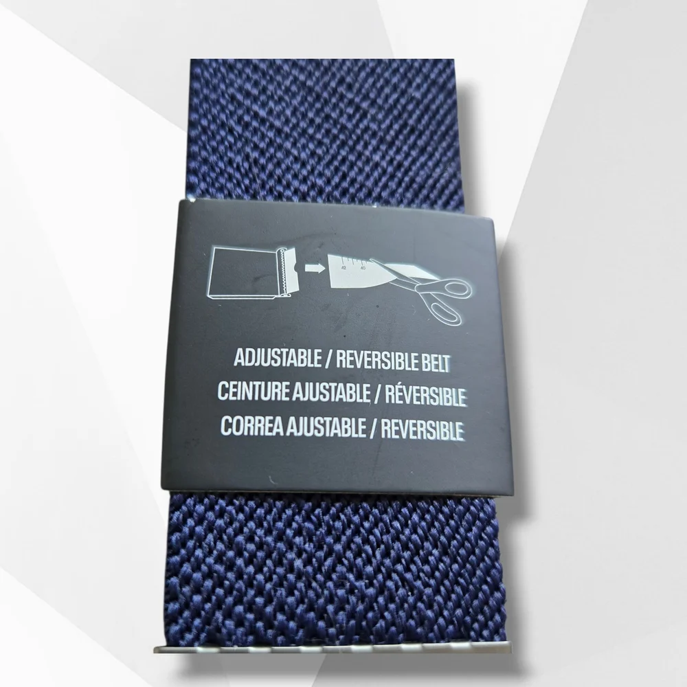 Under Armour Men's Dark Blue Belt with Silver Buckle